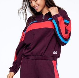 NWT VS PINK COLORBLOCK CAMPUS JACKET LARGE